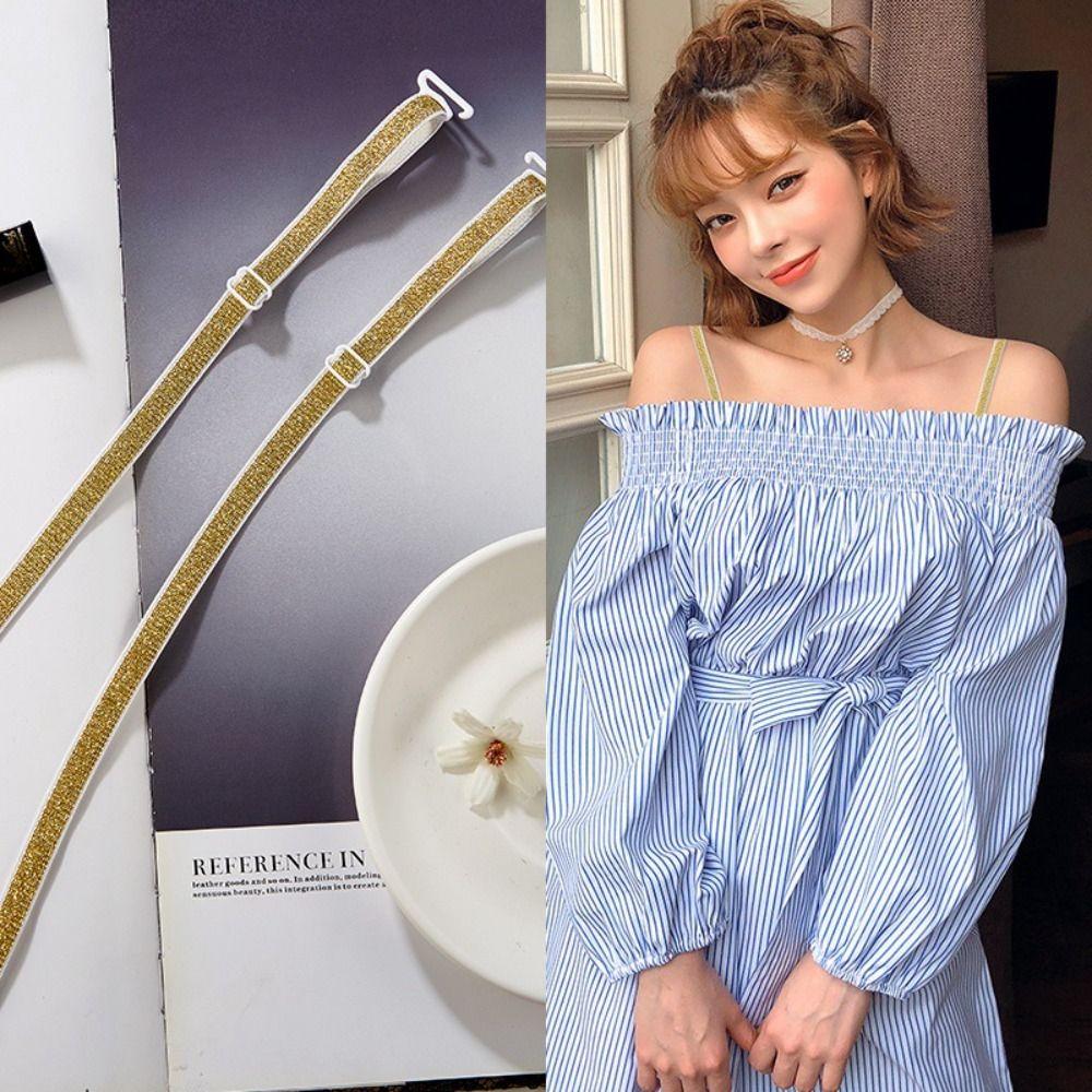 Nylon Shiny Bra Straps Anti-slip Bra Straps Replacement Creative Gift Shoulder Straps