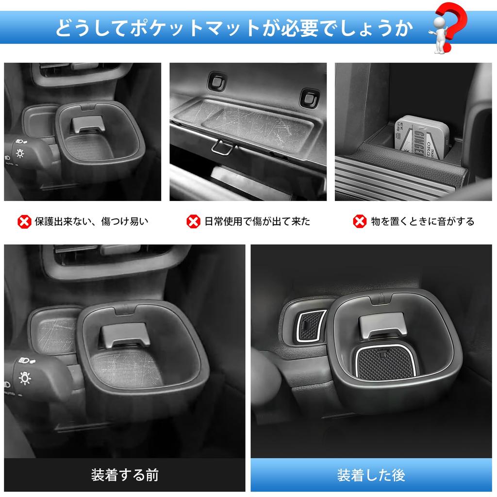 Auto Spec Toyota New Sienta Compatible SIENTA 10 Series Exclusive Interior Rubber Mat 3rd Generation Door Pocket Mat Noise Prevention Console Mat