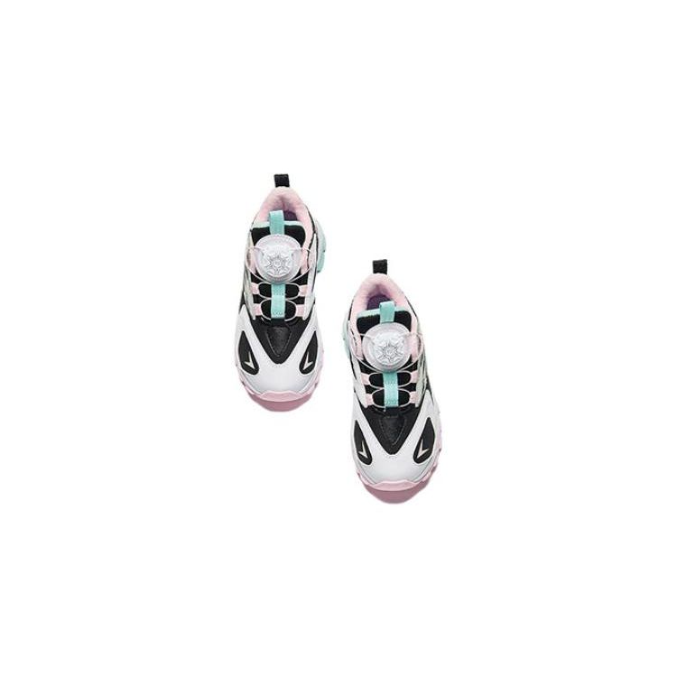 Anta Kids Summit 2.0 Comfortable Sports Non-Slip Wear-Resistant Low-Top Running Shoes Kids Running Shoes Black White Green A322349904-4