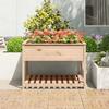 VidaXL Planter with Shelf 111.5x111.5x81 Cm Solid Pine Wood 823801
