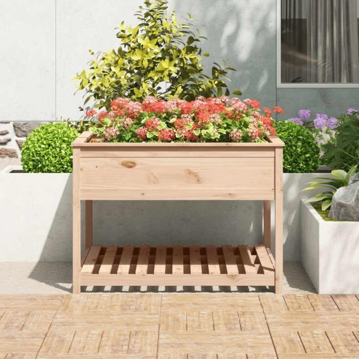 VidaXL Planter with Shelf 111.5x111.5x81 Cm Solid Pine Wood 823801