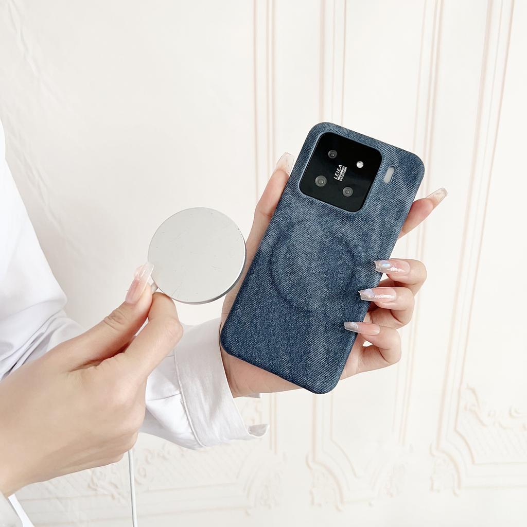 Mi 17 Magnetic Fabric Mobile Phone Case Is Suitable for Mi 15 Ultra Anti-drop Protective Case 15pro Anti-skid Case.