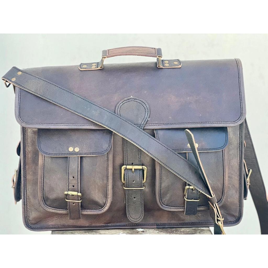Handmade Briefcase Bag Satchel Men's Leather Vintage Laptop Messenger