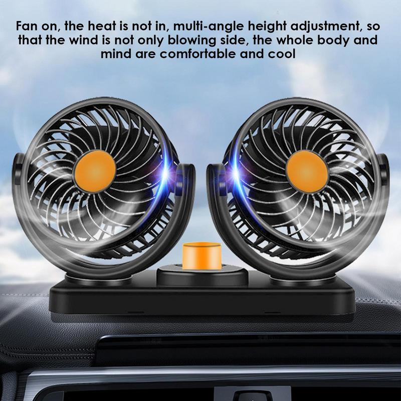 Car Seat Fan Double Head Silent Seat Back Cooling Fan Portable Automobile Small Air Conditioner Automobile Ventilation Device