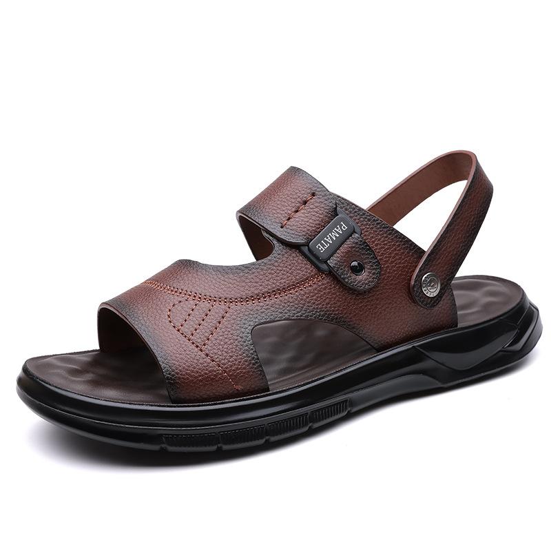 

Sandals men s new summer breathable beach shoes wear cool slippers casual breathable dad shoes 38