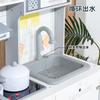 New White Kitchen Play House Toys Wooden Simulation Kitchen Toys Children's Birthday Gift