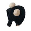 Children Hat with Bear Ear Design Solid Color Button Closure Elastic Breathable Winter Cap Cold Weather Accessory