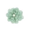 Bright Mesh Large Flower 3D Overlock Fabric Flower for Crafts and Decor, No. 11 Green