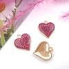 Fashion Love Pendant Dripping Green Onion Powder 5pcs Peach Heart Pendant Valentine's Day Aaccessories DIY Bracelet Necklace Accessories Loose Beads