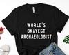 World's Okayest Archaeologist T-Shirt: Soft Cotton Blend 703
