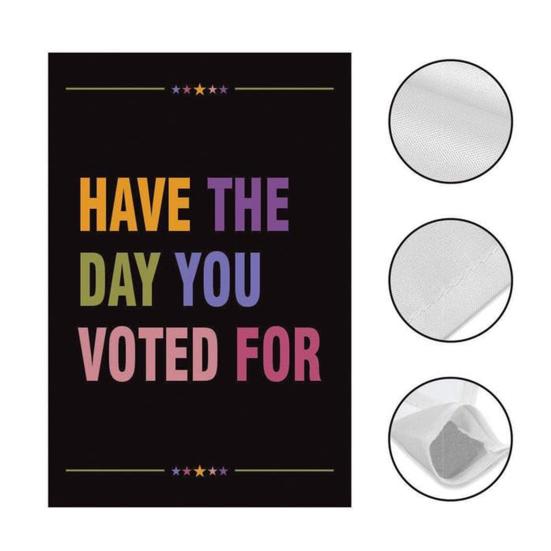 Yousheng Resist Hate Garden Flag Double Sided Anti-Trump Banner Have The Day You Voted for Outdoor Flag for Porch Courtyard Lawn