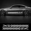 Car Window Door Side Striped Stickers Grid Flag Vinyl Decals Waterproof Self Adhesive Auto Body Decoration Stickers Accessories