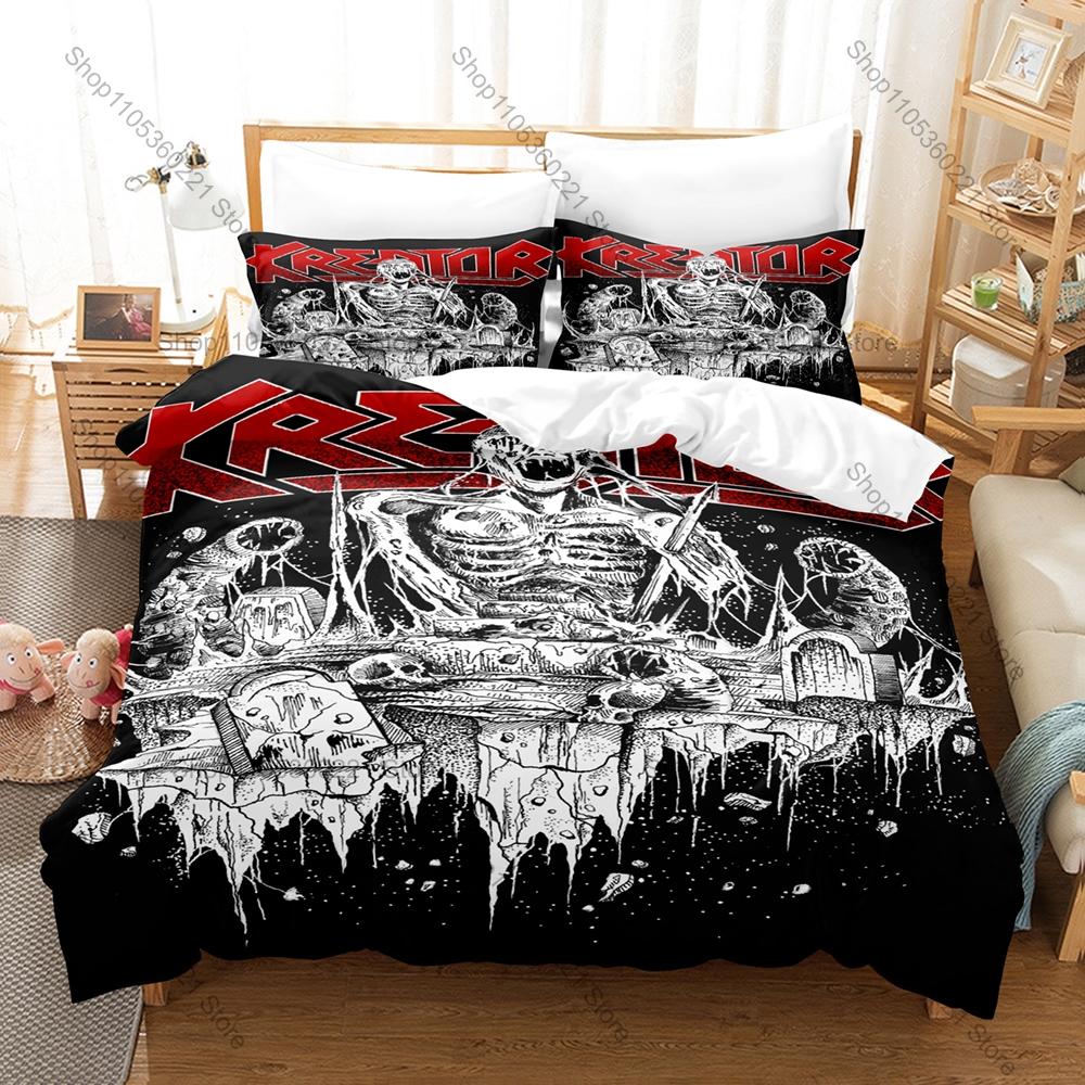 Kreator Pioneering German Thrash Band Classic Retro Album Art Heavy Rock Bedding Duvet Cover + 2 Pillowcases Underground