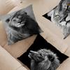 Federa per Cuscino Leone Animale Copricuscino da Lancio per Auto Divano Auto Regalo di Natale 40x40cm 45x45cm
