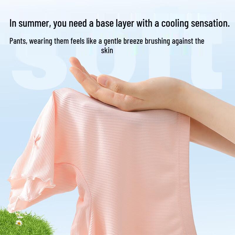 LANGSHA Girls' Modal Ice Silk Safety Shorts 2-Pack