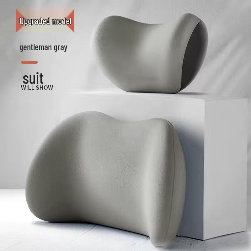 Verbesserte Autositz-Lendenstütze & Memory-Schaum Nackenkissen-Set