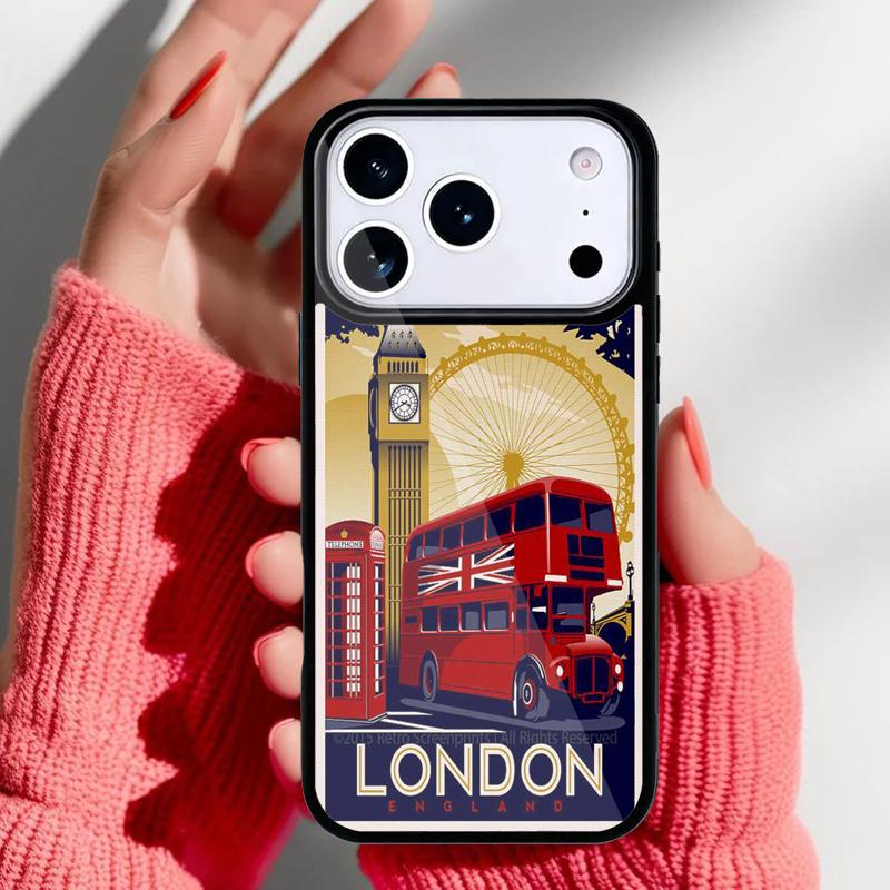 London Red Telephone Bus Big Ben Phone Case for iPhone 17 16 15 14 13 Pro Max Back Cover for 12 11 Pro Coque