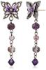 ANNA SUI Butterfly Motif Earrings SAMA1420 XV Purple 2-Way