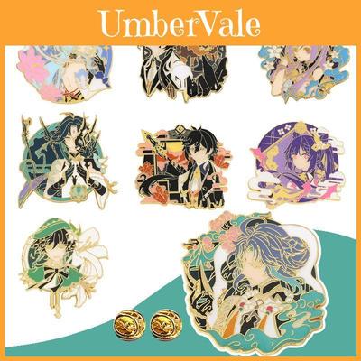 Vibrant Genshin Impact Character Badge High Quality Metal Brooch For Game Fans