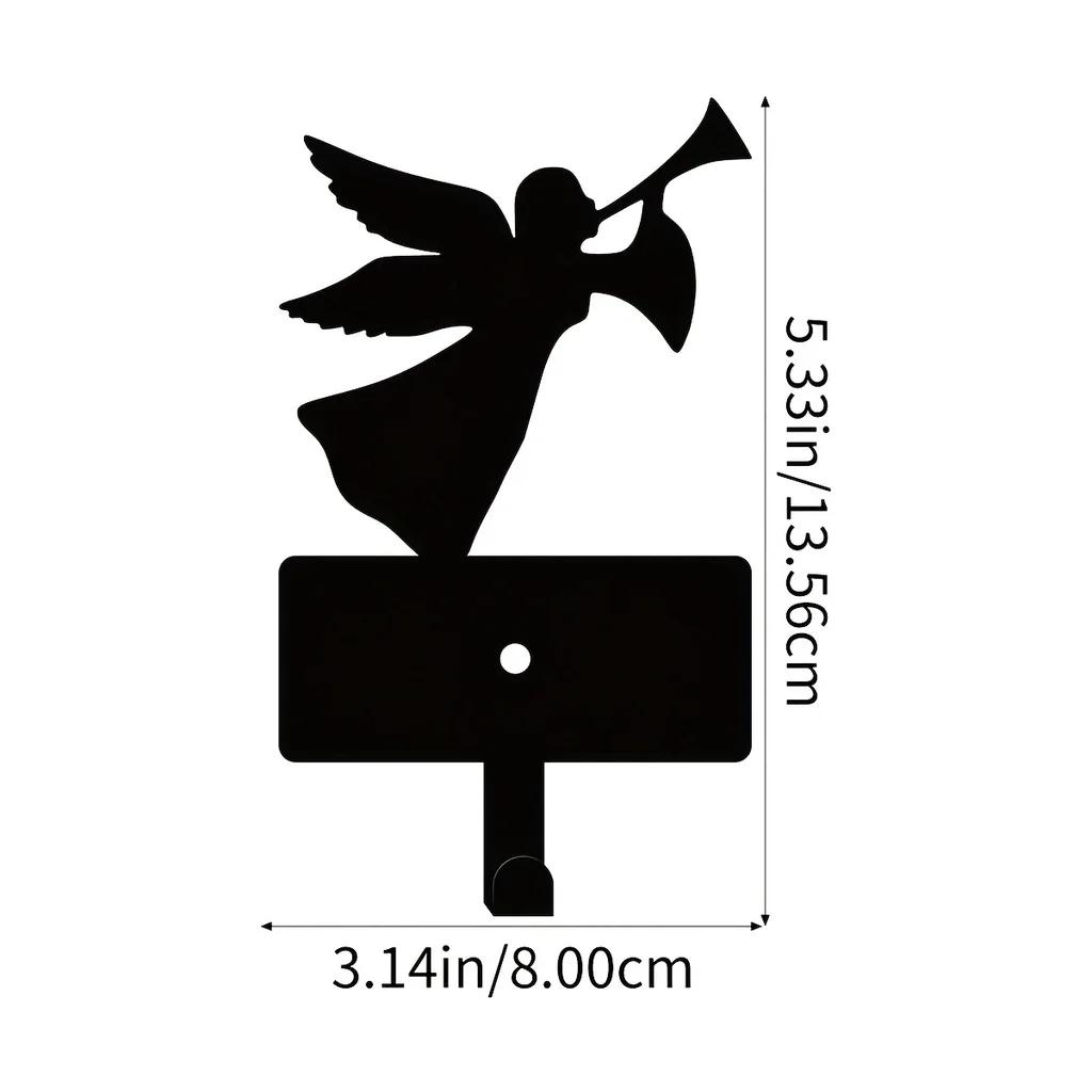 

1 шт. Металлический крючок-ангел, крючок для подвешивания ключей на ремень, настенный декоративный крючок, рождественское украшение, декор сцены, праздничный декор, домашний декор M бронзовый