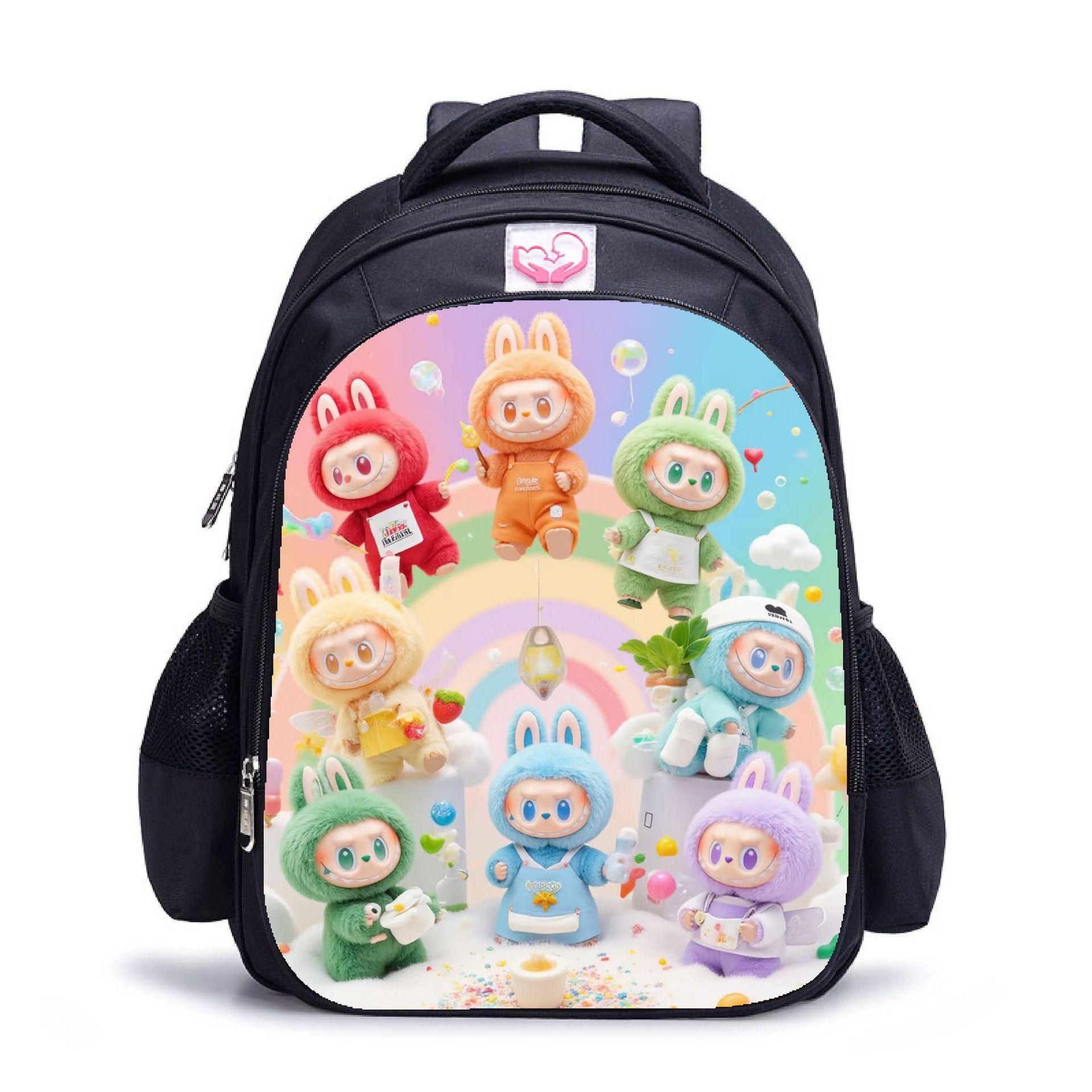 

Labubu trendy children s kindergarten schoolbag black men s and women s backpack cartoon student backpack 5530 CLE S