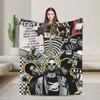 Nirvana Face Band  Flannel Blankets  Warm Soft Throw Blanket for Home Decor Decorative Fashion Bedspread Sofa Bed Cover