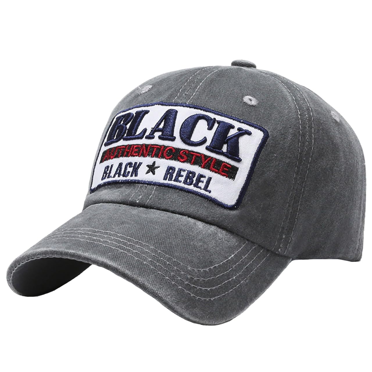 

Cap Hat Vintage Embroidery Casual Stylish Outdoor Men Women CZA391 [White Fang] (Gray) серый