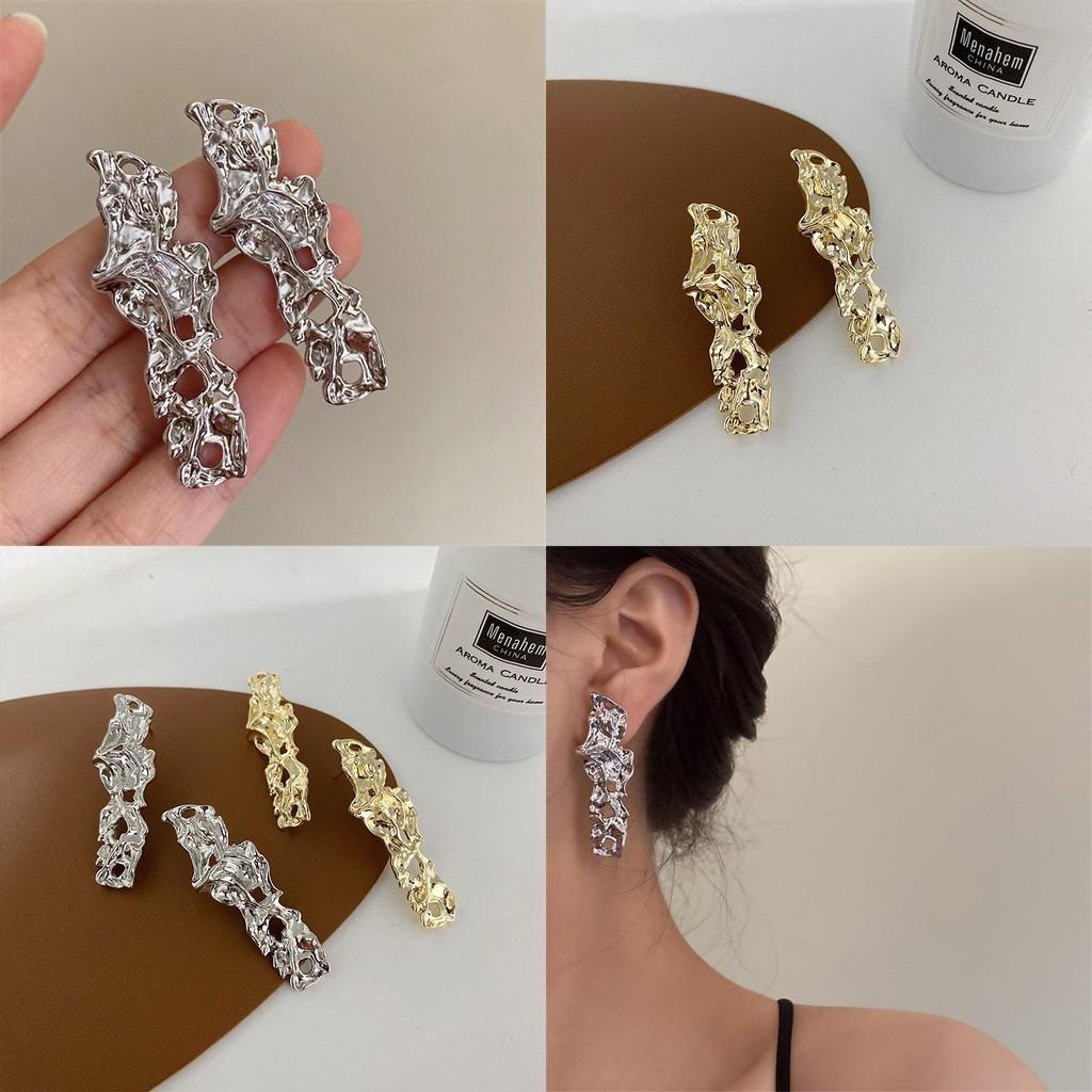 Stylish Geometric Irregular Ear Studs For Women Fashionable Alloy Earrings