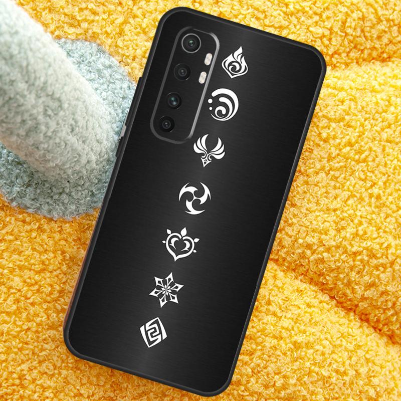 Genshin Impact Elements Case For POCO X3 X4 X5 F5 Pro M5s C40 F4 GT F3 Cover For Xiaomi 12T 11T Pro 12 13 Lite 12X