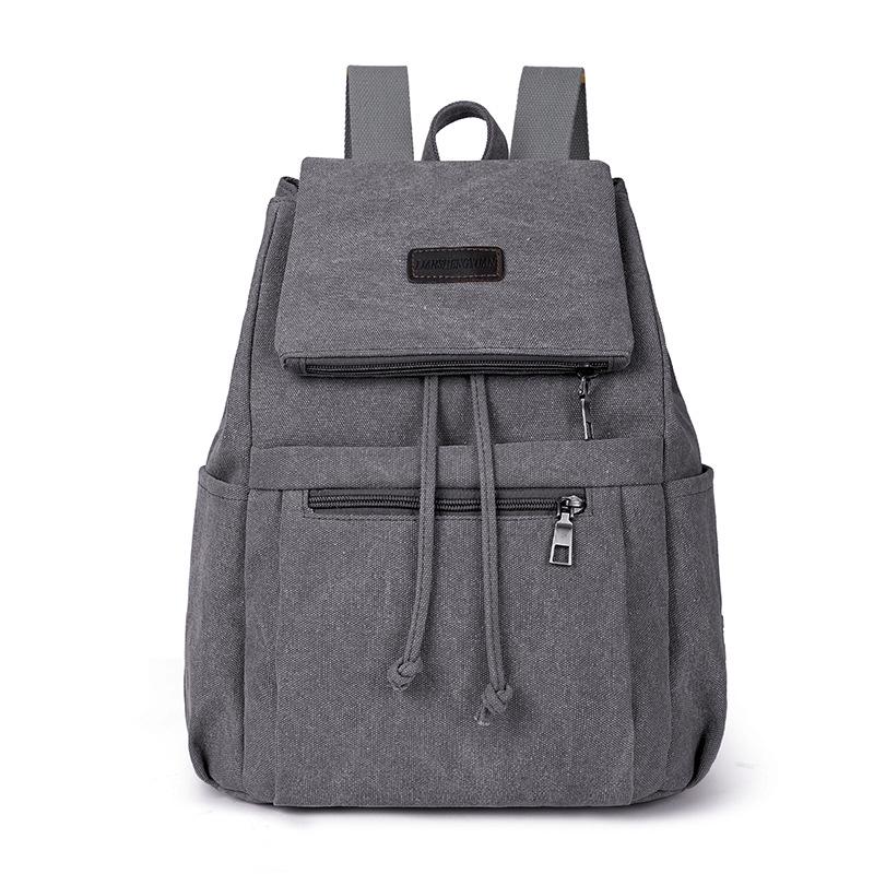 

Canvas Bags, Trendy Ladies Canvas Backpacks, Women S, Fashionable Boys, Schoolbags, Retro Backpacks. серый