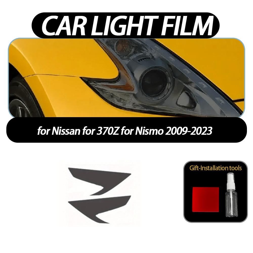 Nissan 370Z 09-26 Smoked Headlight Film Transparent Protective Sticker