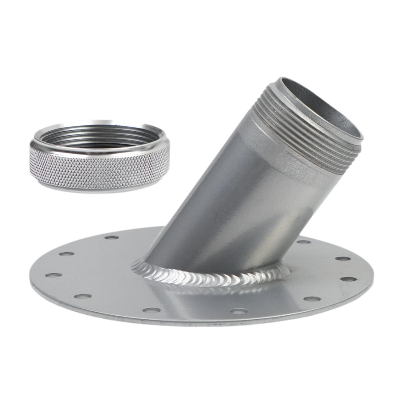 

45 Degree Fuels Cell Filler Neck Replacement Sturdy Aluminum Alloy Spare Part for Vehicle Tanks