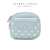 Polka Dot Portable Pu Leather Coin Purse Glossy Surface With Key Ring For Daily Shopping Travel