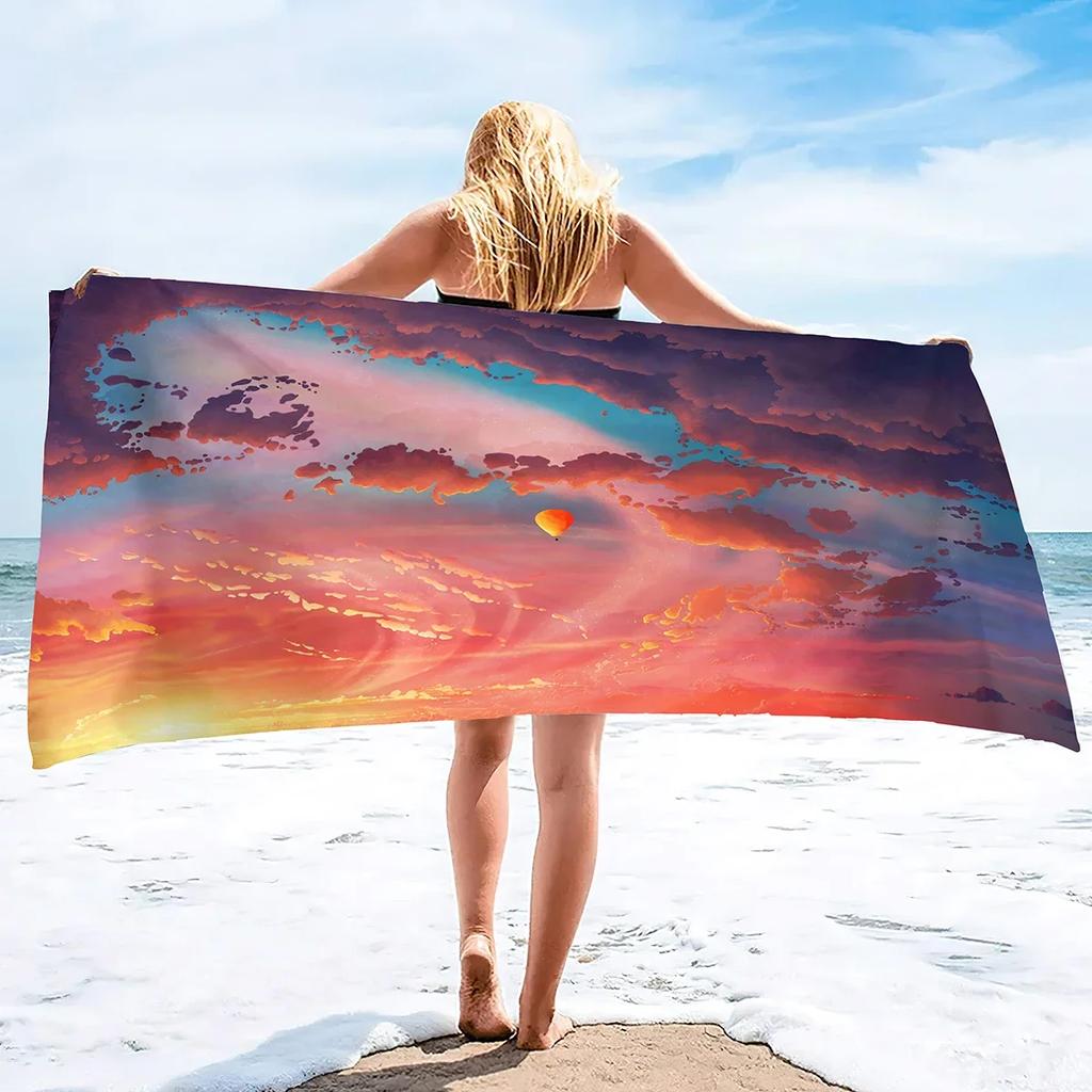 The Clouds Beach Towel,Beach Blanket Oversized Sand Resistant Beach Towels,Fast Drying, Sand Free Lightweight Large Towels