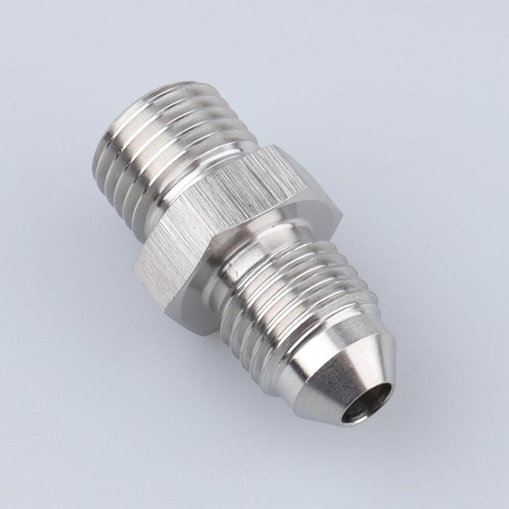 AC PERFORMANCE Male M12 x 1.25 Metric Thread to -4 AN Adapter Stainless Steel