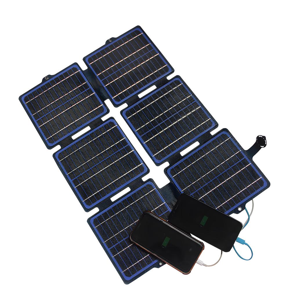 30-watowy przenośny panel słoneczny IPX6 wodoodporny ETFE monokrystaliczny składany panel słoneczny ładowarka z