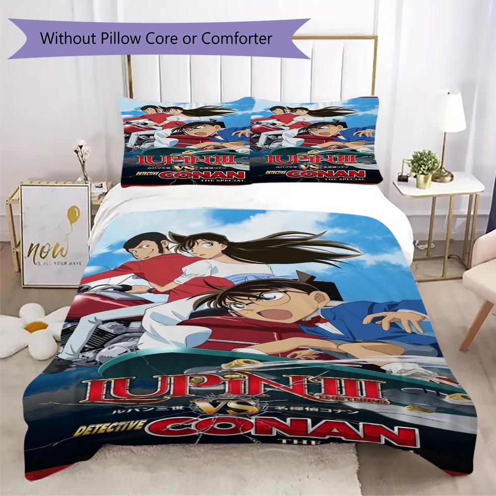 Young Detective Conan Glasses Bedding Without Core 1 Duvet Cover 2 Pillowcase Without Core Christmas Birthday Gift