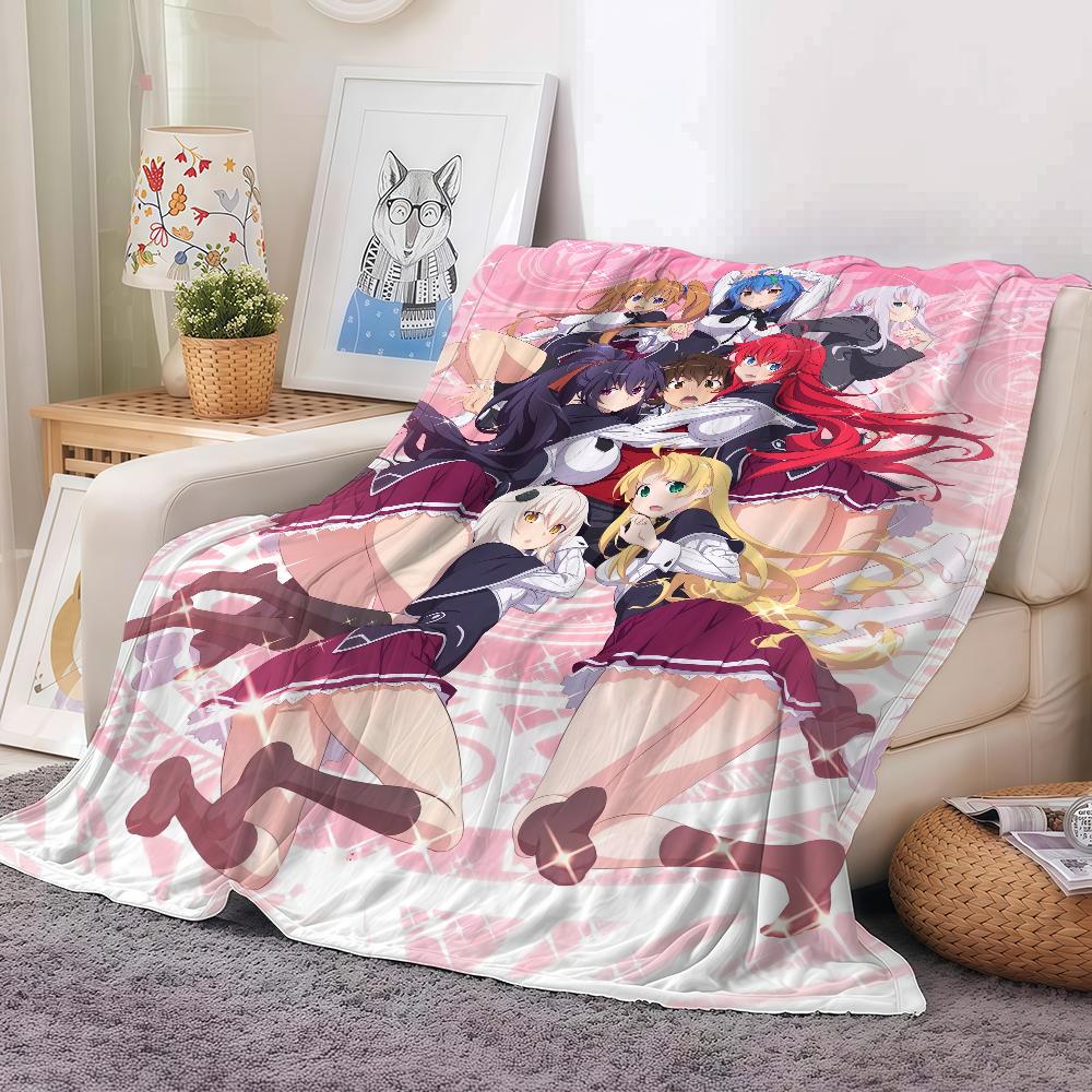 Anime High School DXD Deku Měkká a šetrná k pokožce Pro Pohovku Postel Dřímání Přehoz Přikrývka na Všechny Roční období