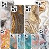 Fashion Gold Pink Geometric Marble Phone Case For iPhone 17 Air 16 Pro Max 16E 15 + 14 Plus 11 12 13 Mini 7 8 SE Gift Print Cove