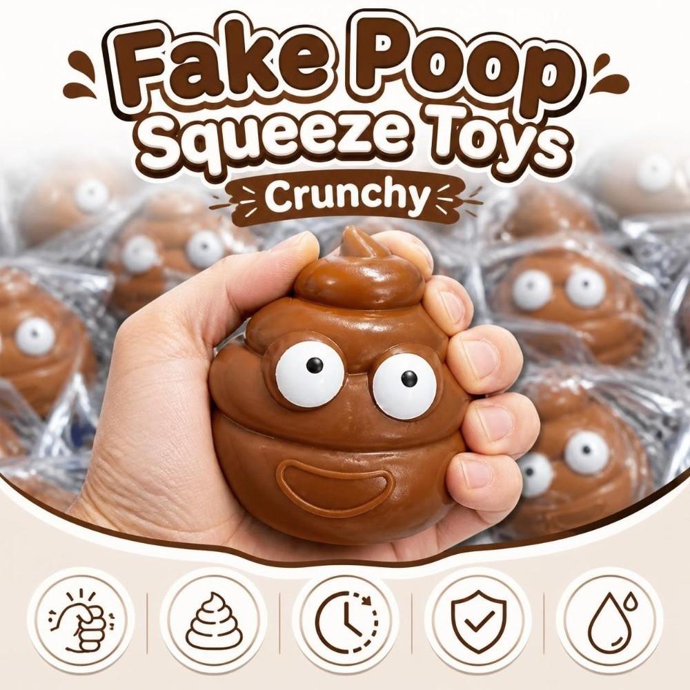 Crunchy Fake Poop Squeeze Toys Sound Effects Prank Toys Novelty TPR Fidget Toy  Joke Props