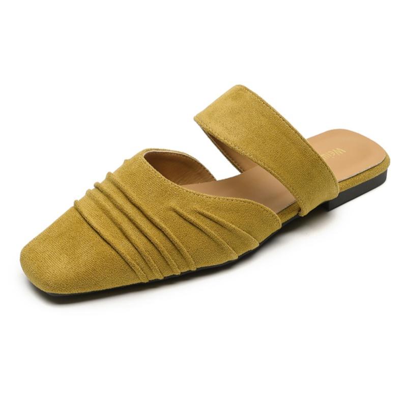 

Fashion 2025 Fashion Ladies Shoes Closed Toe Women s Slippers New Outdoor Daily Hot Sale Sweet Best Seller Flat Slippers Zapatos Mujer 35 жёлтый