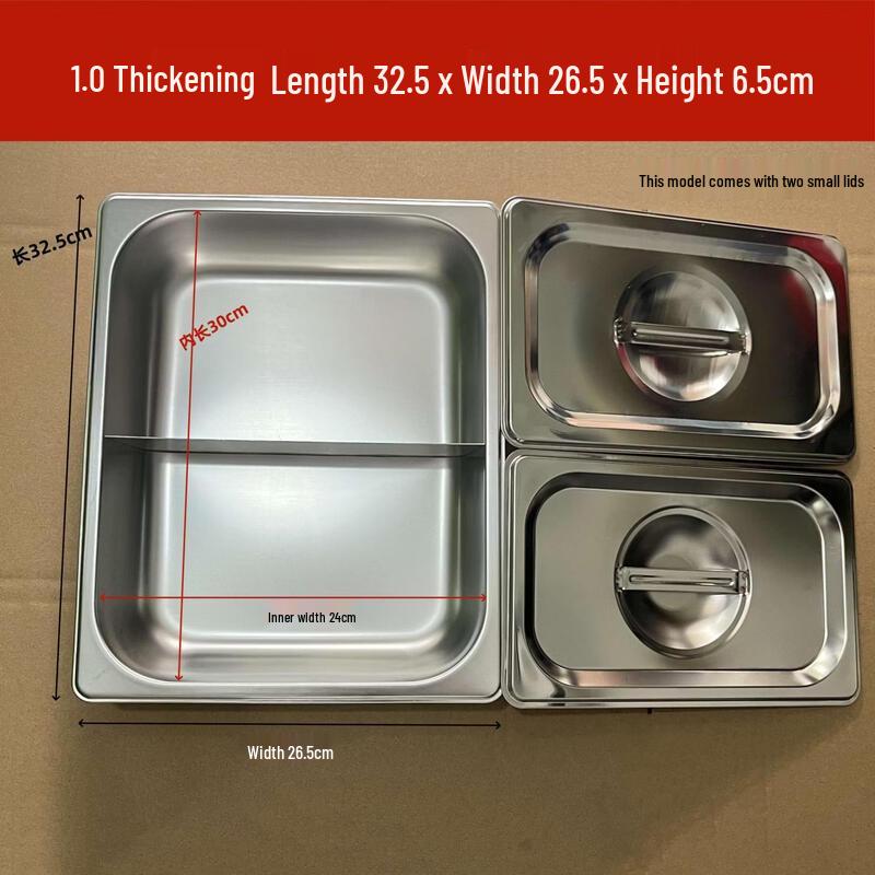 Zhebu Stainless Steel Divided Food Tray