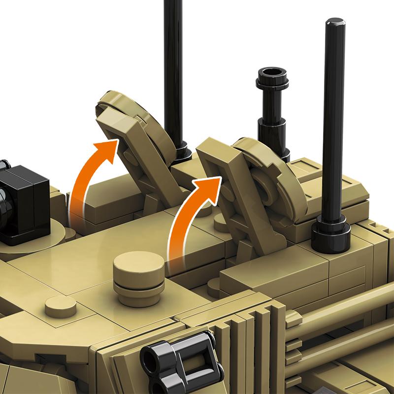 605 חלקים סט טנק קרב ראשי M1A2 צעצוע קוביות חינוכי לילדים מתנת חג המולד מתנת יום הולדת