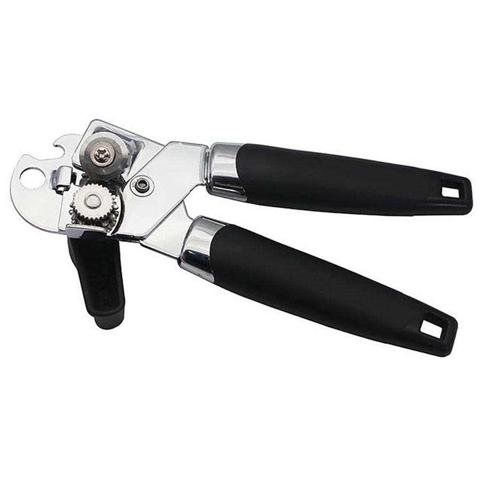 3 in 1 Manual Stainless Steel Can Opener Multifunction Professional Ergonomic Side Cut Safety Bottle Opener Knife Kitchen Tools