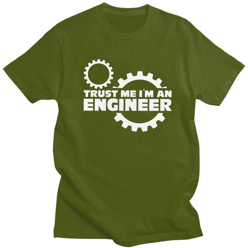 Custom Trendy Trust Me Im An Engineer T Shirt Men Short Sleeve Pure Cotton Tshirt Tee Tops Streetwear Tshirt