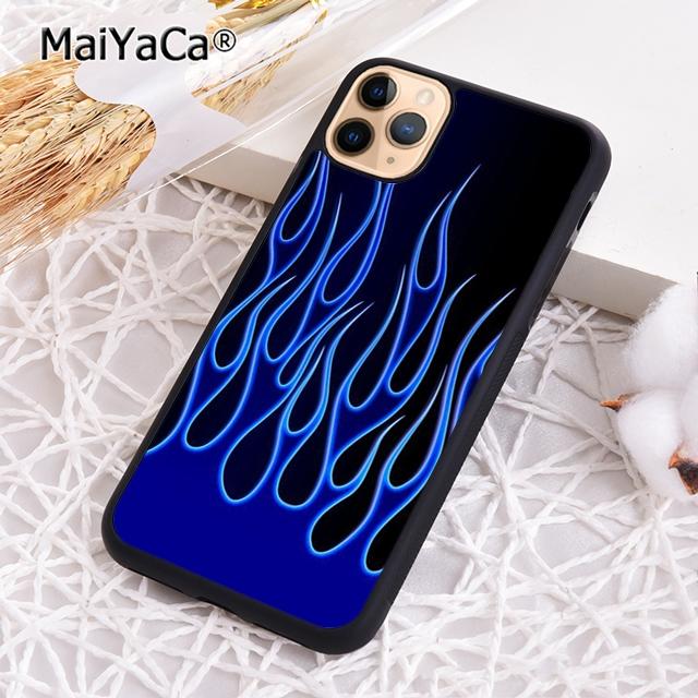 

Красный Синий Неоновое Пламя Огонь Чехол для Телефона Для iPhone 17 Air 16 pro max 15 14 plus 12 13 Защитная Крышка coque iPhone 17pro