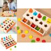 Wooden Montessori Educational Toy Color Shape Matching Coins Storage Box For Toddlers