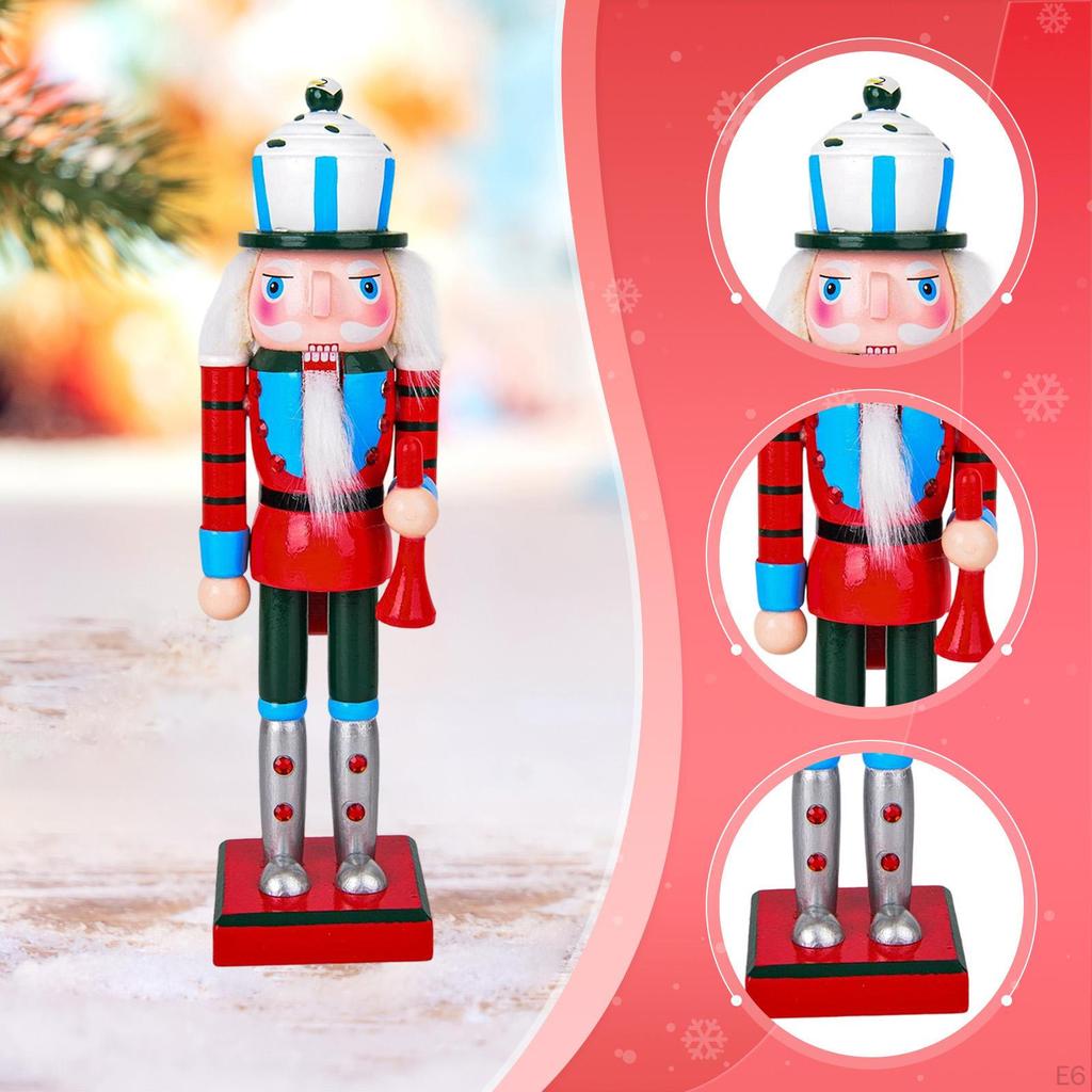 Christmas Decoration Standing on A Base Nostalgic Doll for Desk Centerpiece