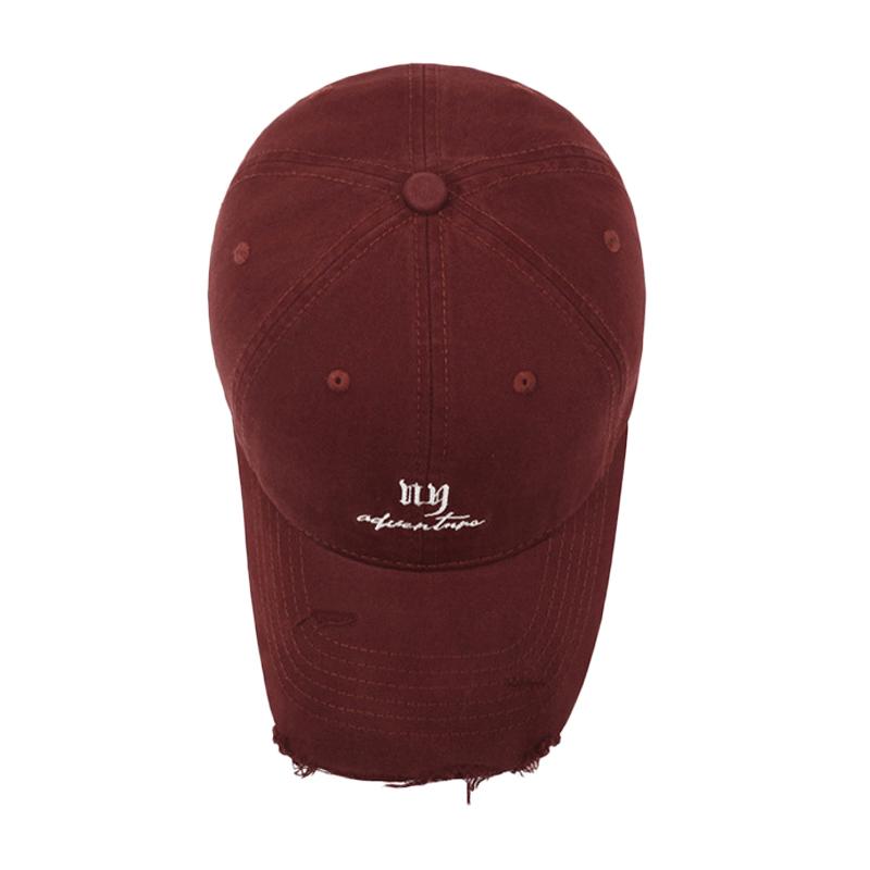 Hole Embroidered Letter Baseball Cap Women's Spring Autumn Sunscreen Hat