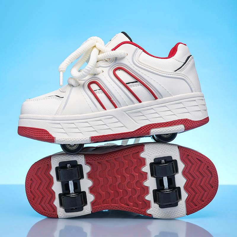 Dziecięce buty do chodzenia na czterech kółkach Odpinane buty płaskie Dziecięce buty do jazdy na czterech kółkach Buty do jazdy dla dziewczynki